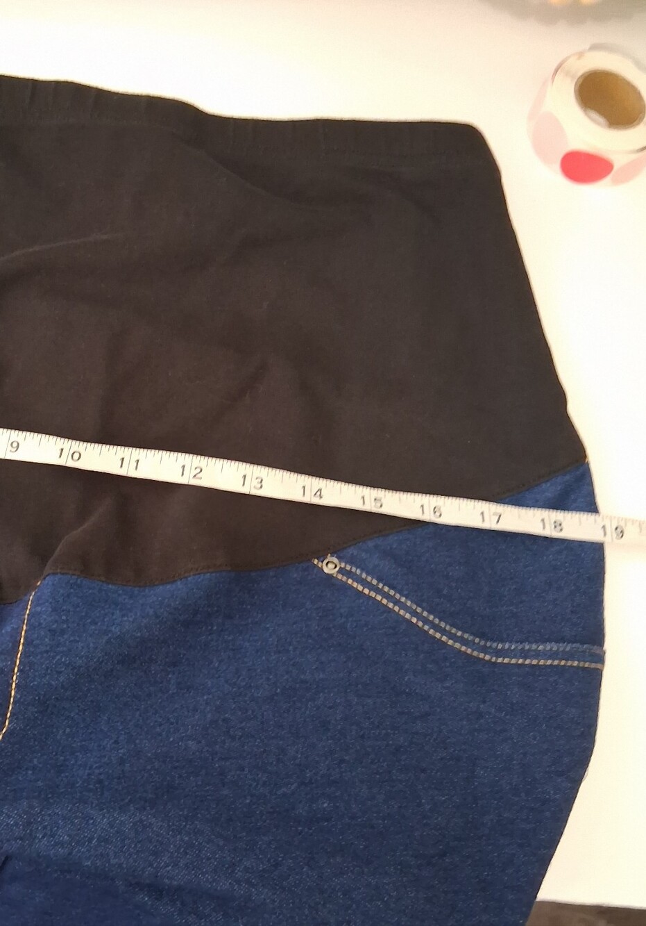 TIME & TRU Dark Blue Straight-Leg Maternity Jeans Size LARGE 12/14 - Picture 6 of 8